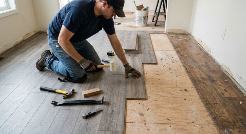 Laminate Floor Replacement in Reading, MA