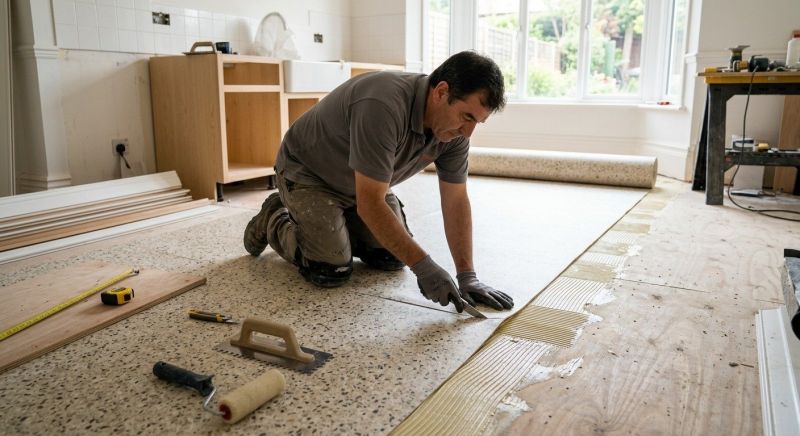 Linoleum Floor Installation in Nottingham, NH